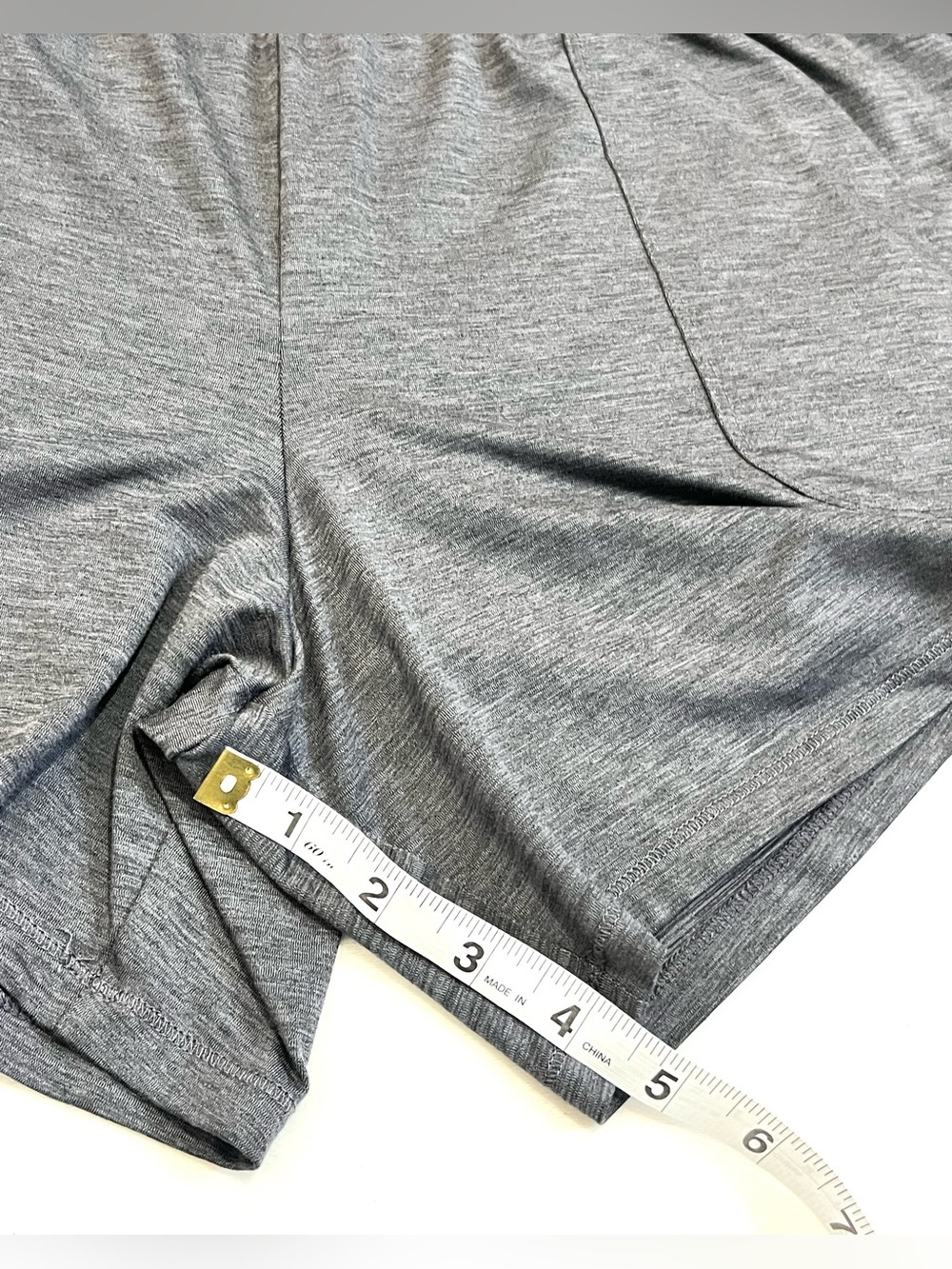 All in Motion Charcoal Gray Heather Athletic Shorts Pockets Women’s Size Large - Picture 8 of 16
